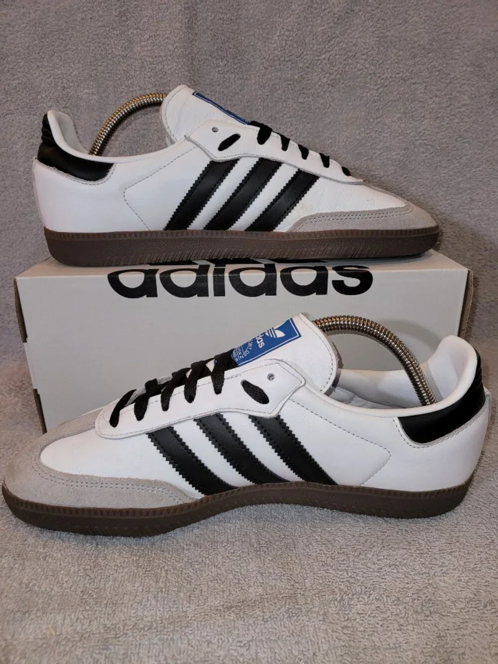 Adidas Samba OG Women's Size 9.5 White Black Brown Gum Sneakers IG9030 (#1019)